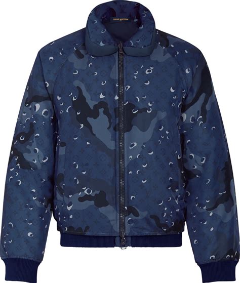 louis vuitton blue camo jacket